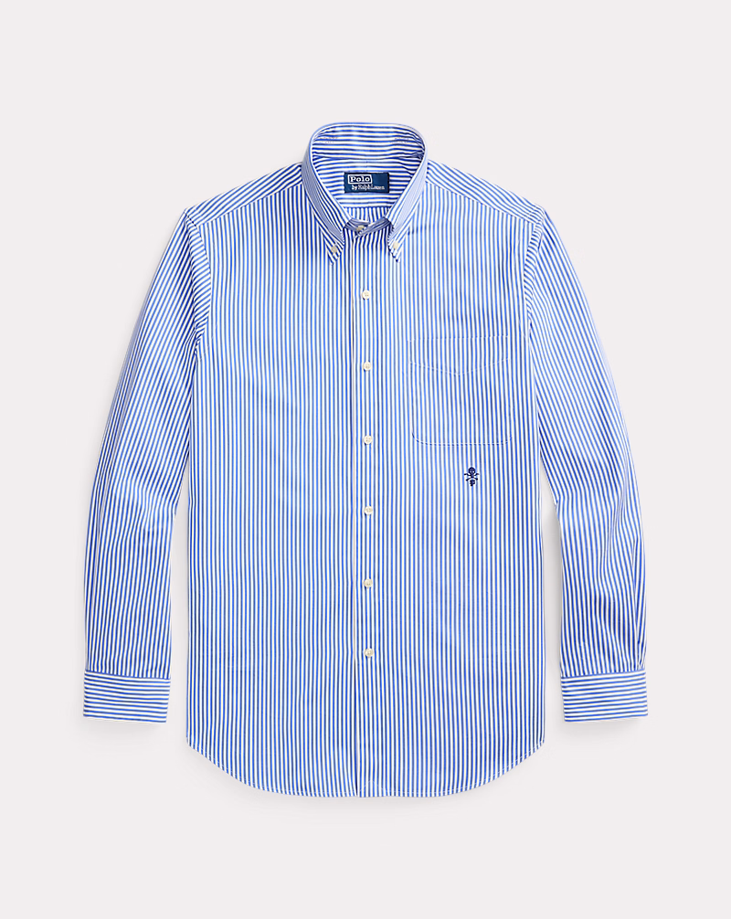 クラシック フィット ストライプド ポプリン シャツ