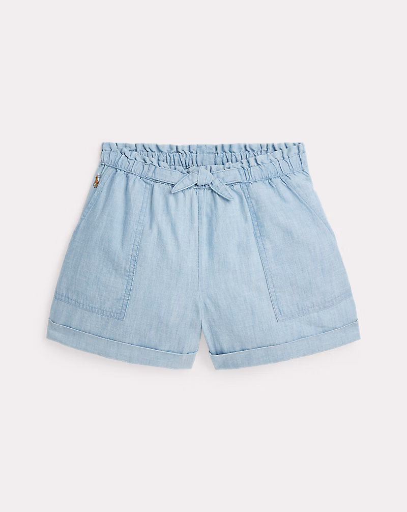 コットン シャンブレー キャンプ ショートパンツ