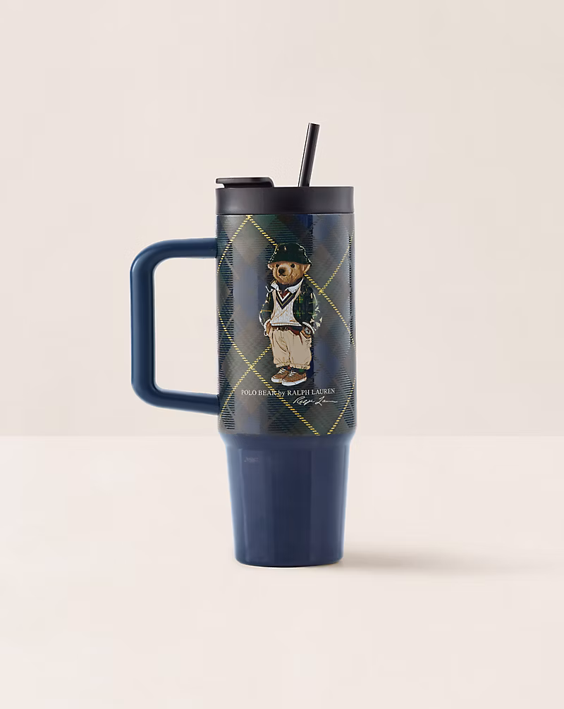 Highmoore Polo ベア ウォーター ボトル & ストロー