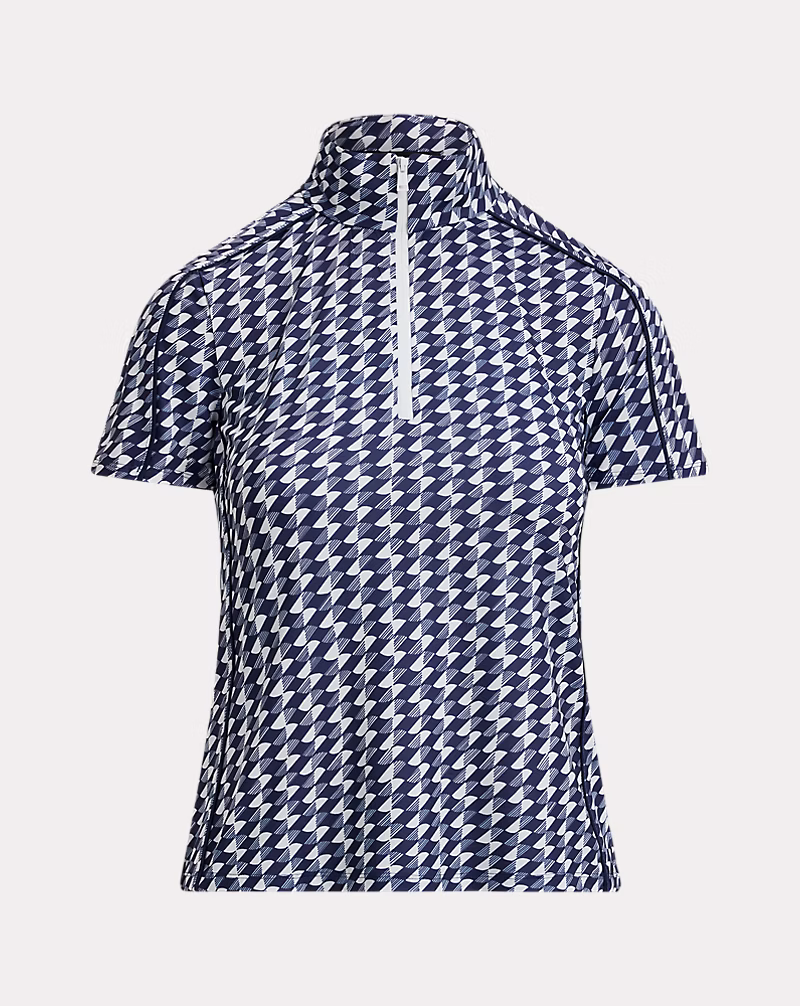 グラフィック ストレッチジャージー クォータージップ シャツ