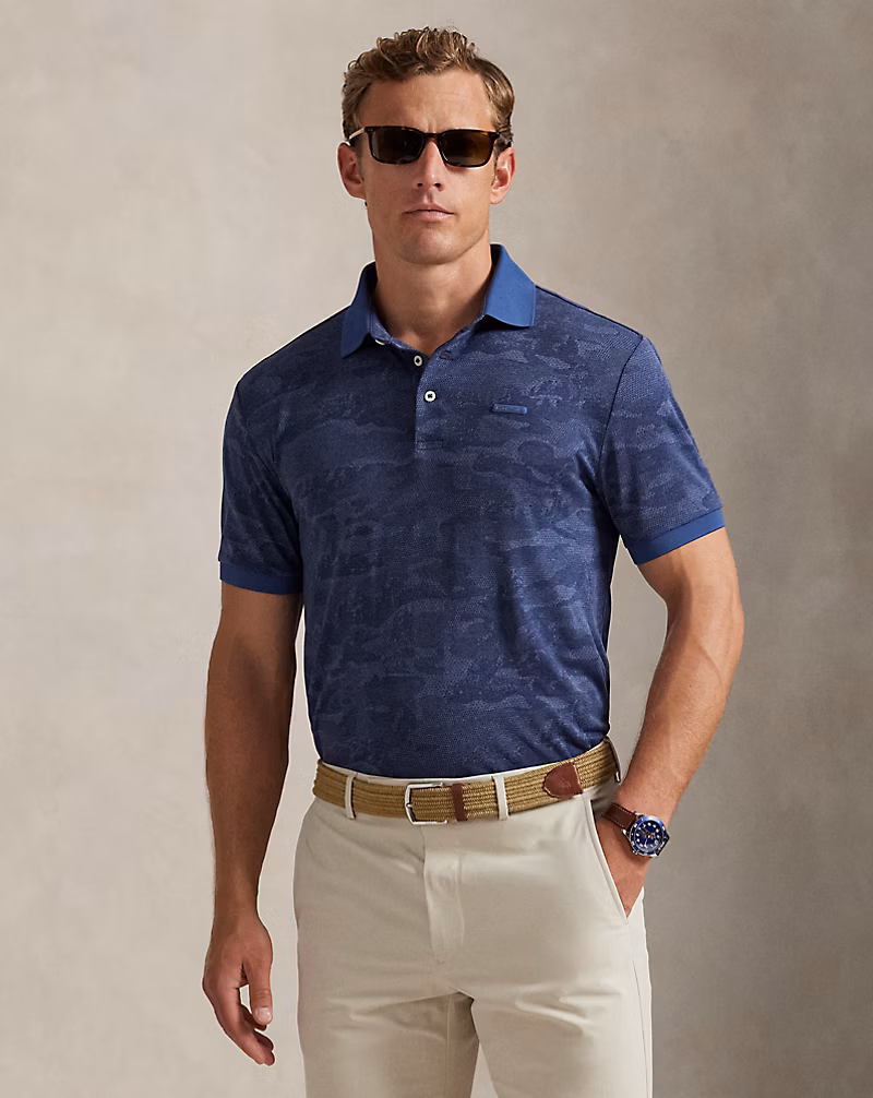 テーラード フィット カモ パフォーマンス ポロシャツ