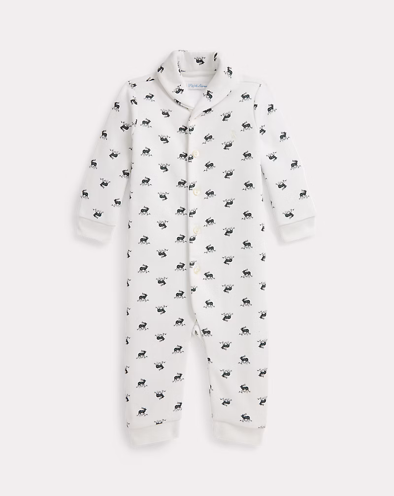 エルクプリント フリース カバーオール