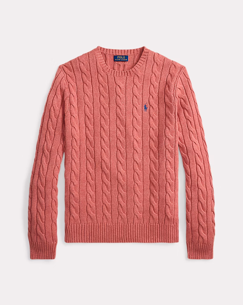 ケーブルニット コットン セーター