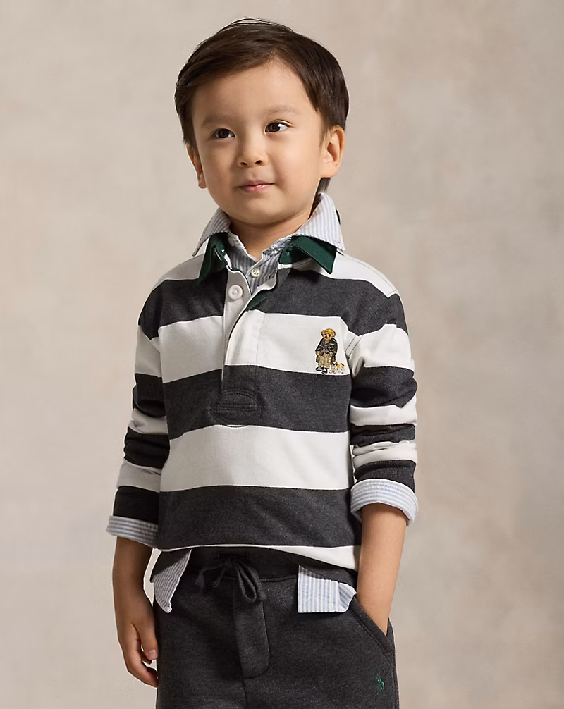 Polo ベア コットン ラグビー シャツ