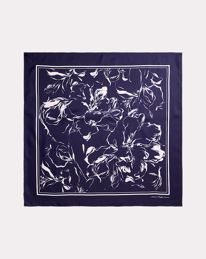 フローラル シルク スクエア スカーフ