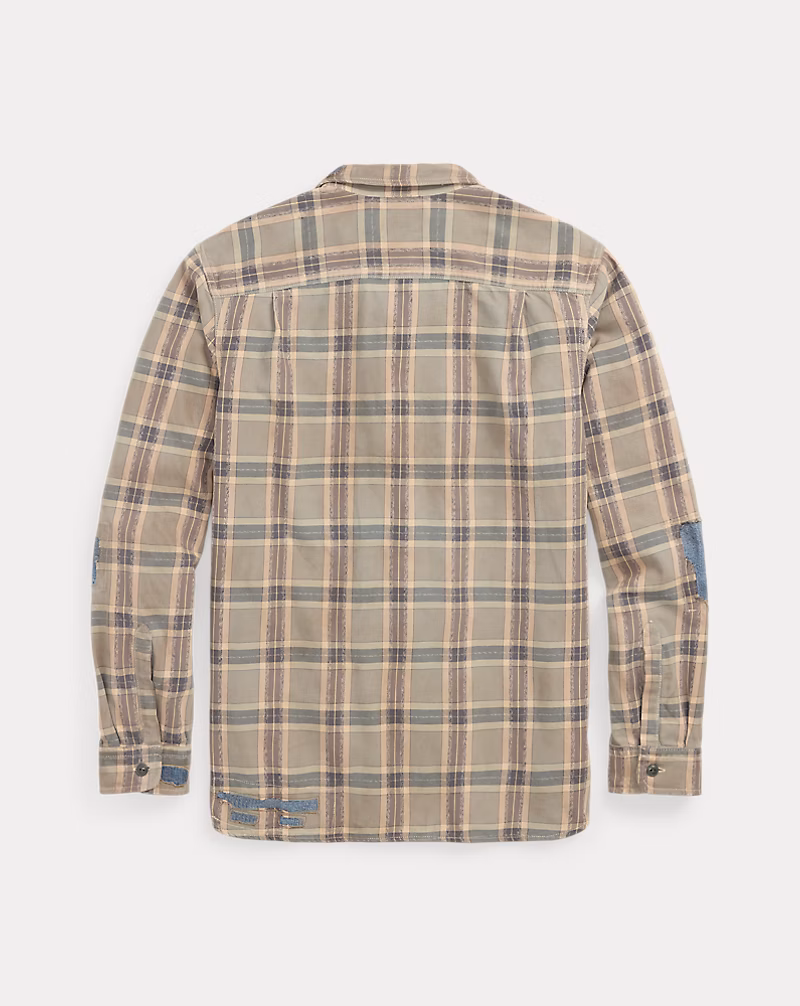 リペアード チェック ツイル ワークシャツ