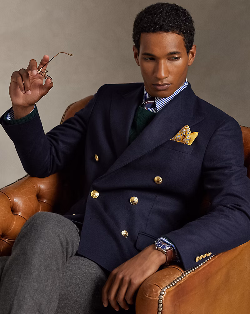 Polo テーラード ウール フランネル ブレザー