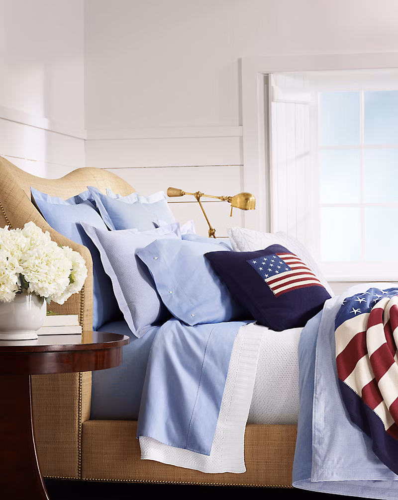 オーガニック コットン オックスフォード ソリッド シャム