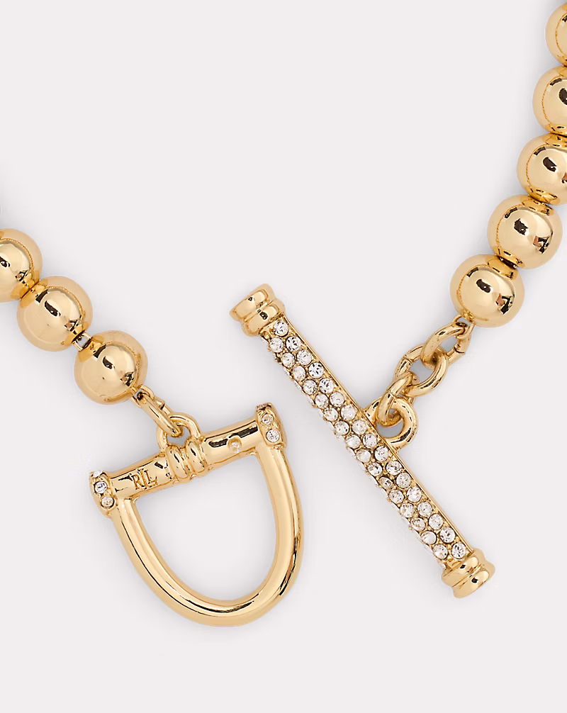 ゴールドプレーテッド ビーデッド ホースビット ブレスレット