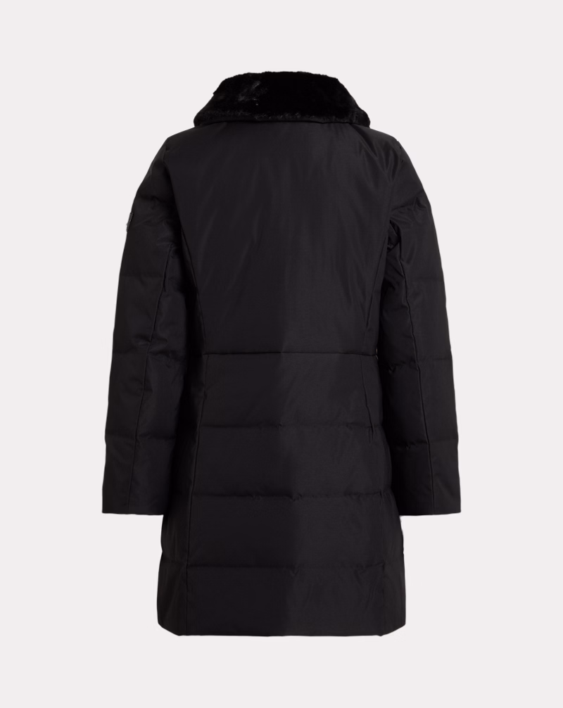 フェイクファートリム ダウン コート