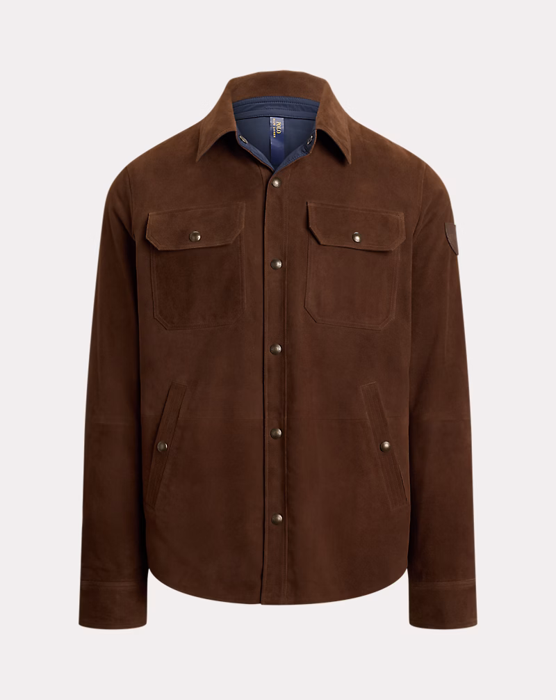 リバーシブル スエードタフタ シャツ ジャケット