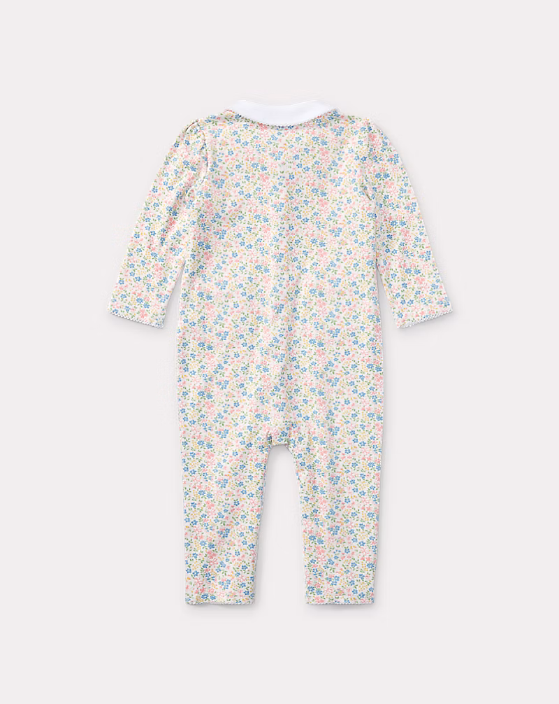 フローラルプリント コットン カバーオール