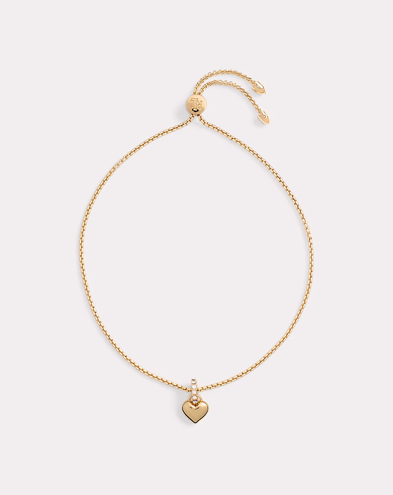 ゴールドプレーテッド ハート スライダー ブレスレット