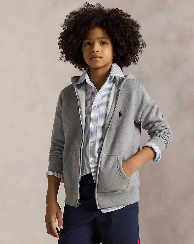 コットンブレンド フリース フーディ