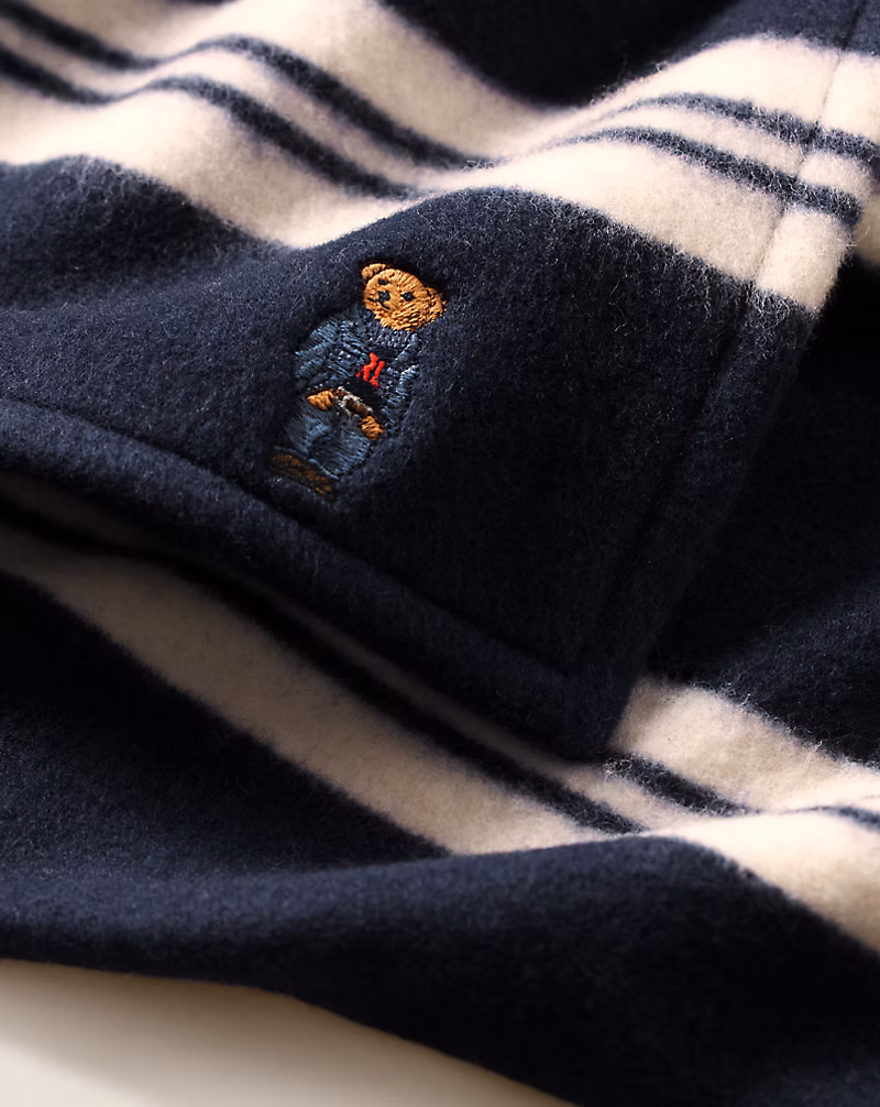 Polo ベア ストライプド ハーフ ブランケット