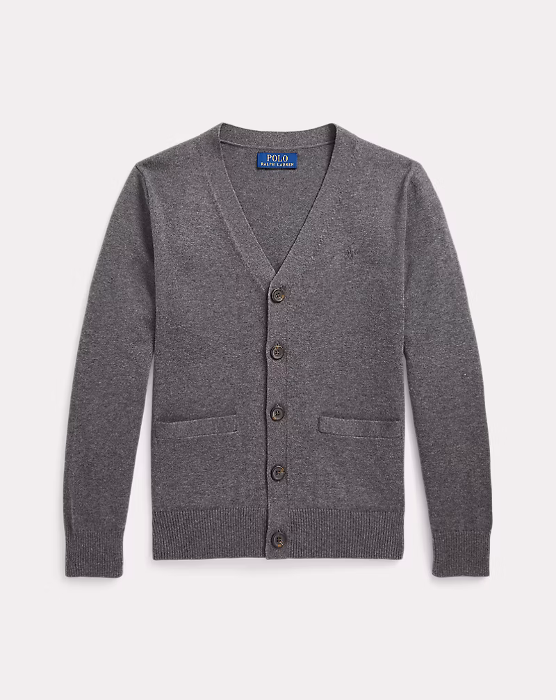 コットン Vネック カーディガン