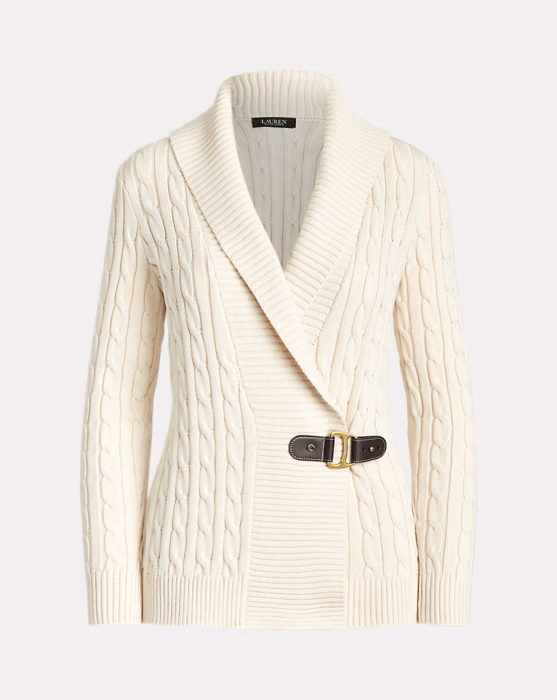 バックルド コットン セーター