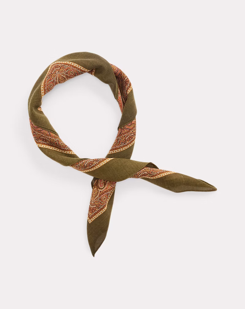 ペイズリー ウール ガーゼ スカーフ