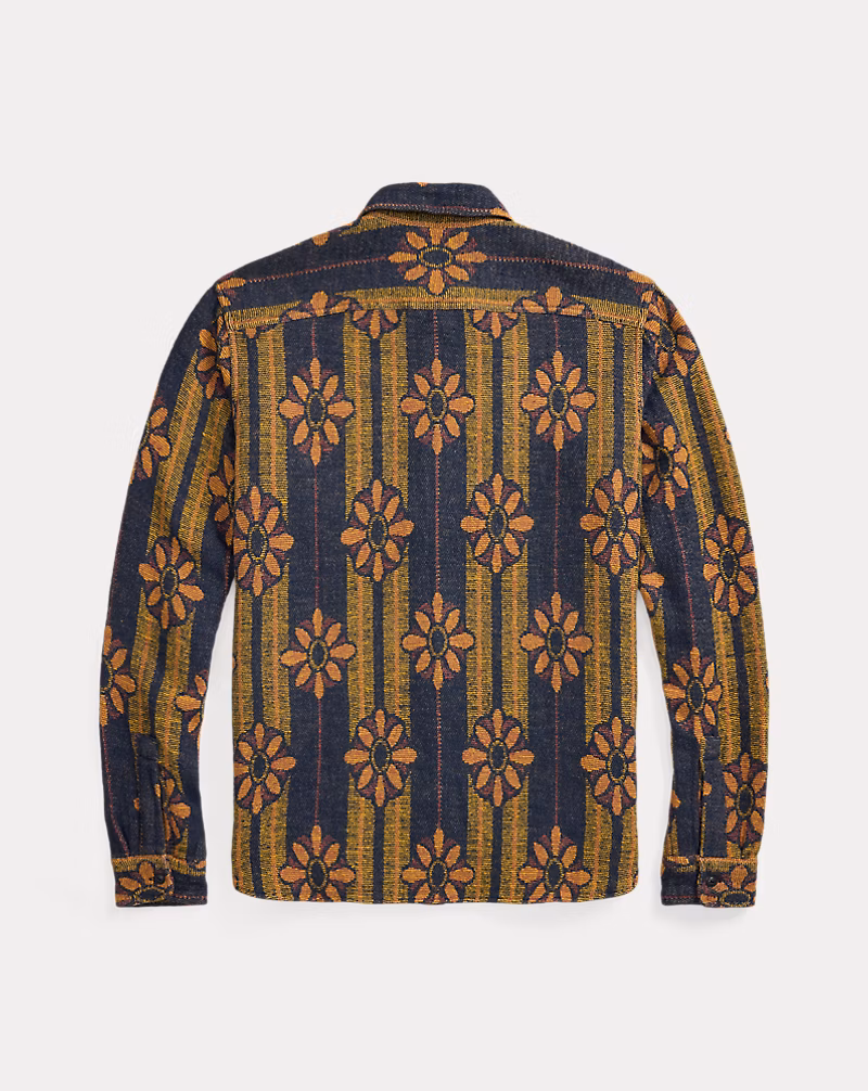 フローラル ジャカード ワークシャツ