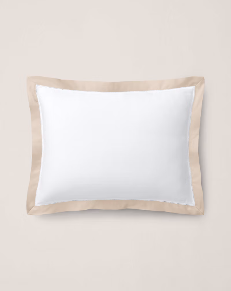 オーガニック コットン サティーン ボーダー ピロー