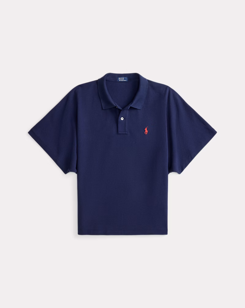 ドルマンスリーブ メッシュ ポロシャツ