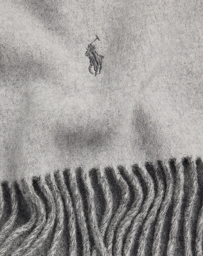 リバーシブル ウールカシミヤ マフラー