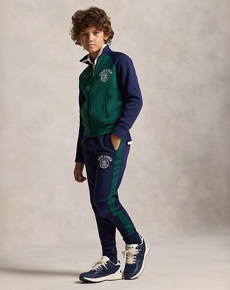 ロゴ クレスト ダブルニット ジョガー パンツ