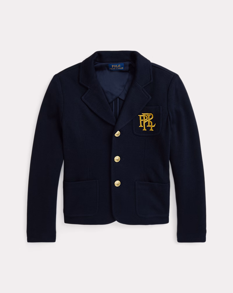 ロゴ ダブルニット ブレザー