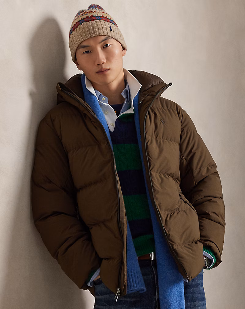 マット キルテッド ダウン コート