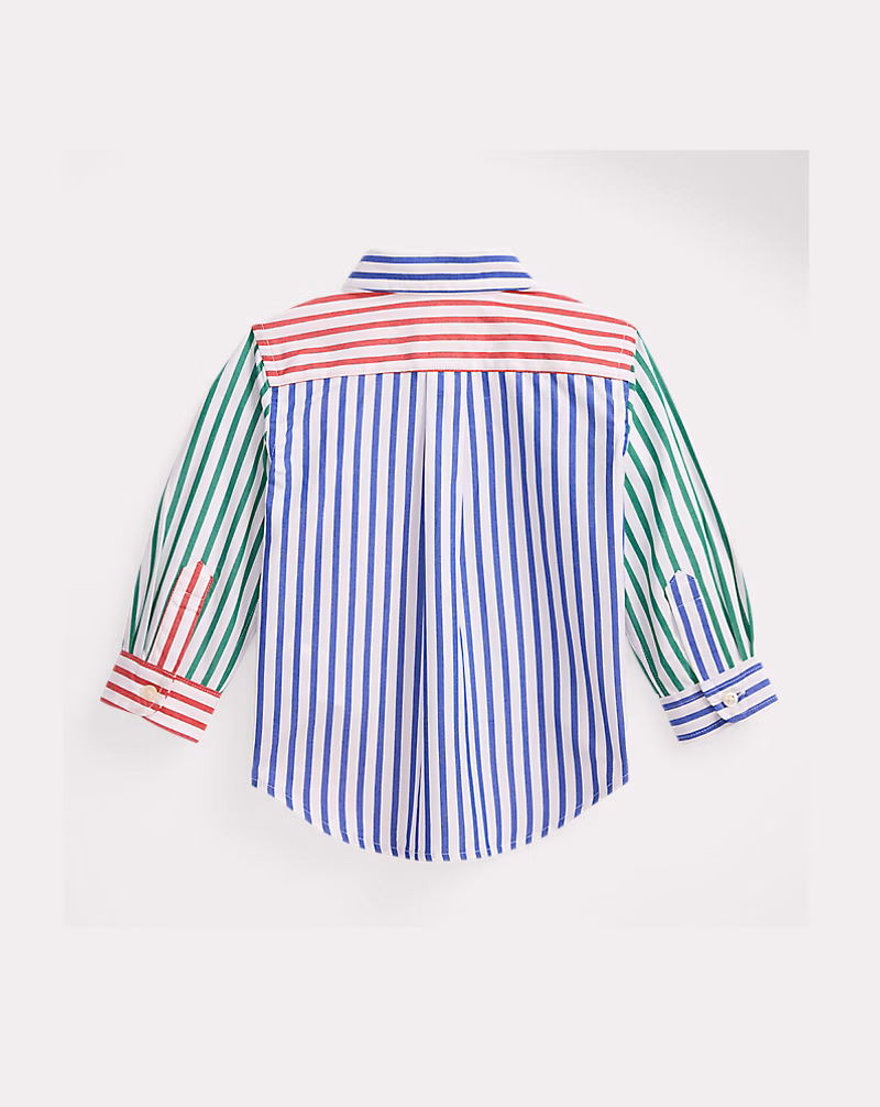 ストライプド コットン ポプリン ファン シャツ