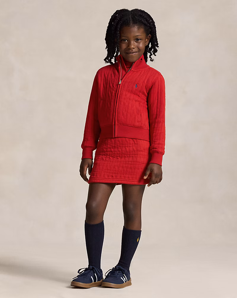 キルテッド ケーブルモチーフ スカート