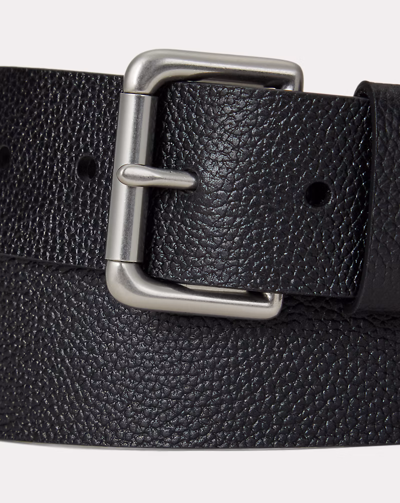 ペブルド レザー ローラーバックル ベルト