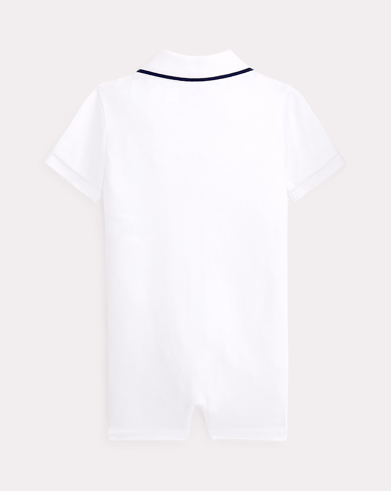 ソフト コットン ポロ ショートオール