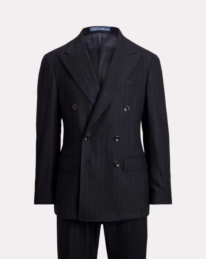 Polo テーラード フィット ピンストライプ ウール スーツ