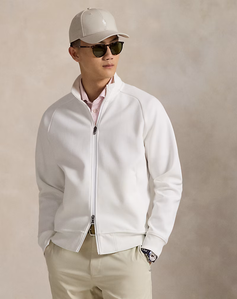 ダブルニット モックネック ジャケット