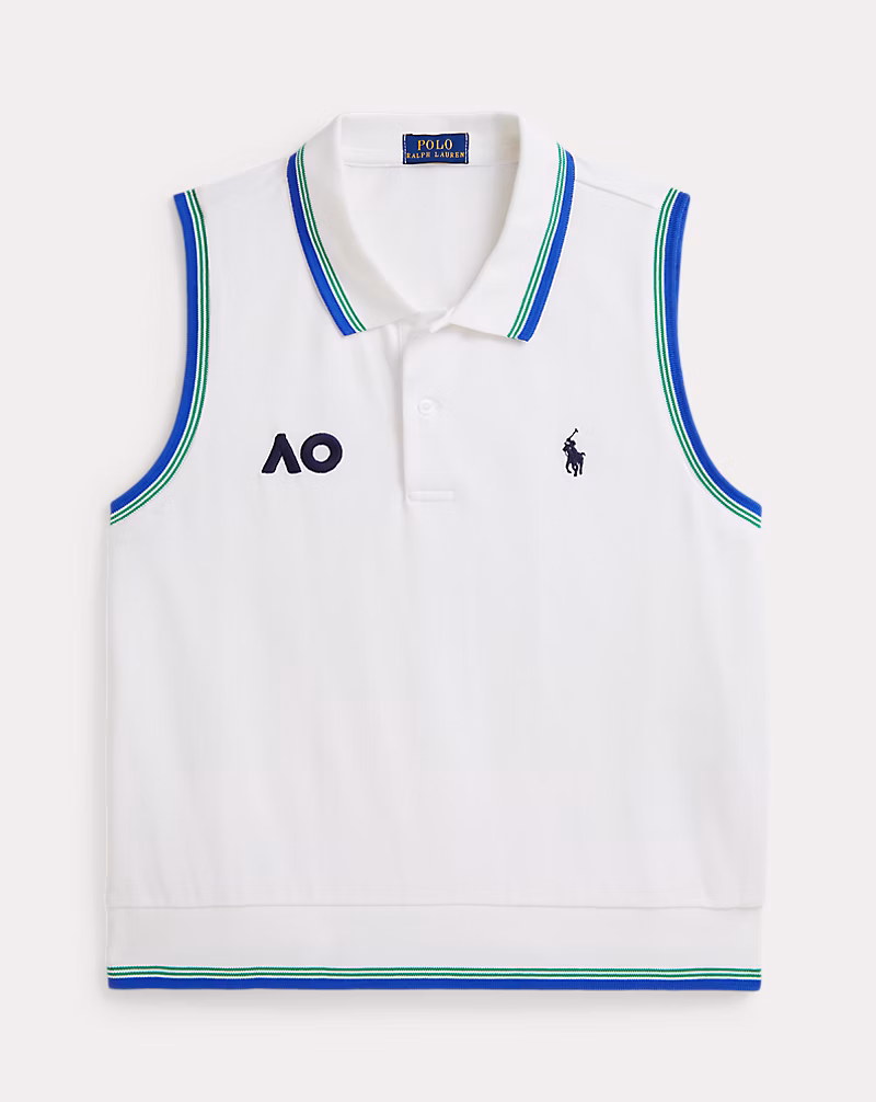 オーストラリアン オープン スリーブレス クロップド ポロシャツ