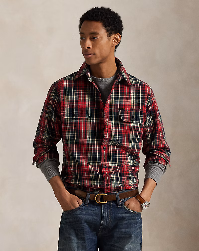 クラシック フィット チェック オックスフォード ワークシャツ