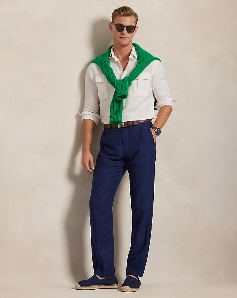 ストレート フィット ハウンドトゥース ツイル パンツ