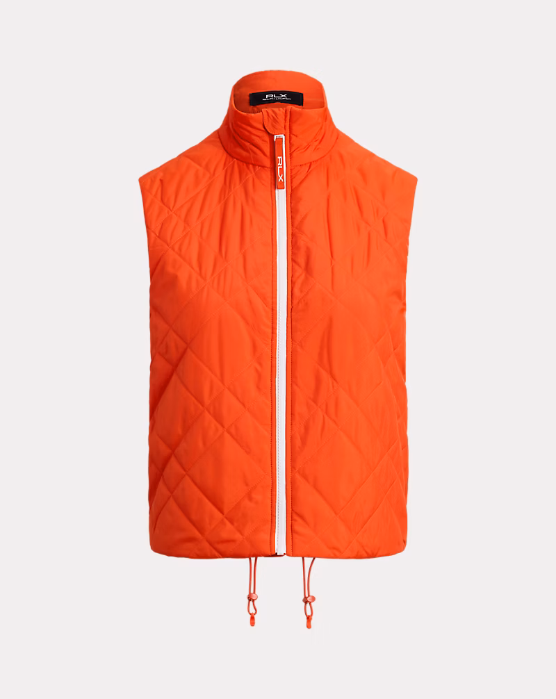 ハイブリッド キルテッドパネル スリーブレス ジップ ベスト