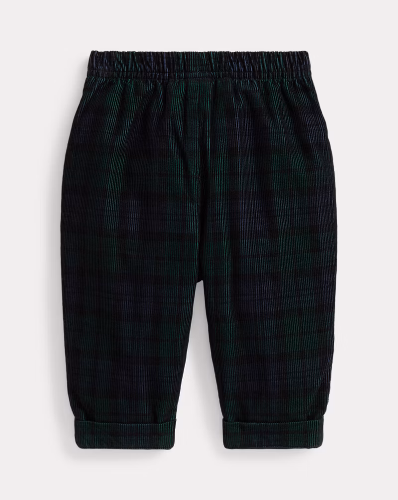 スラウチー チェック コーデュロイ パンツ