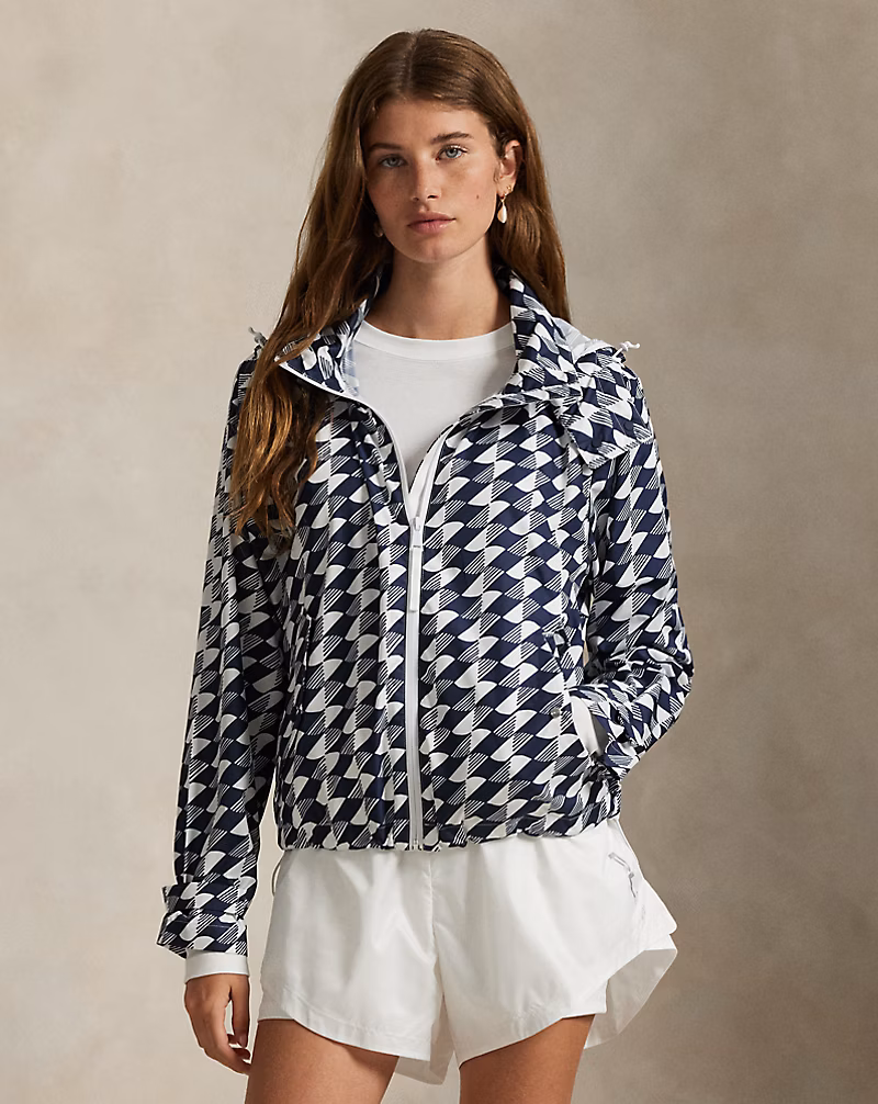 グラフィック フーデッド レイン ジャケット