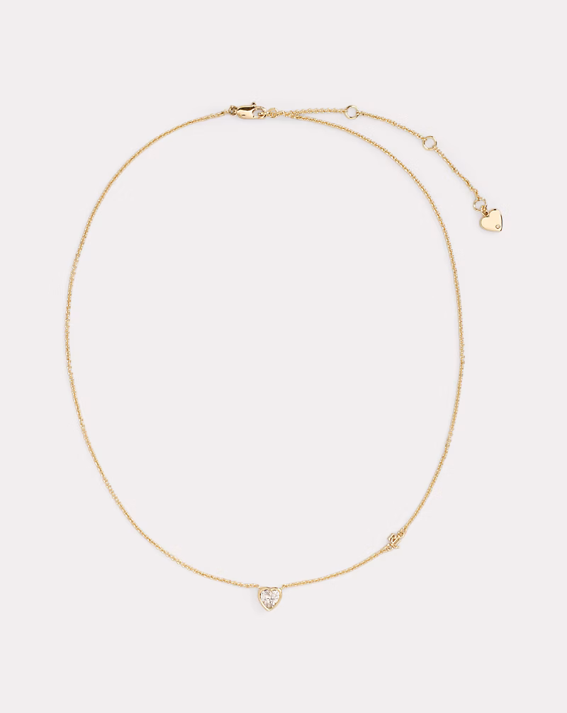 キュービック ジルコニア ハート ペンダント ネックレス