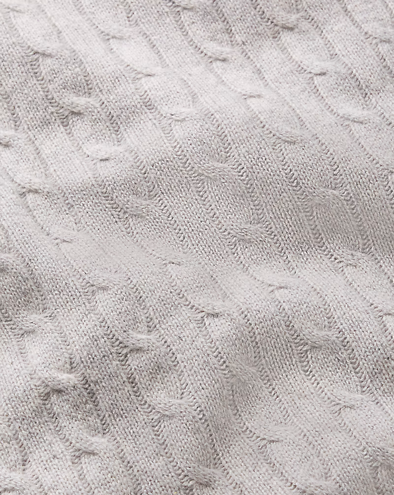 ケーブル カシミヤ スロー ブランケット