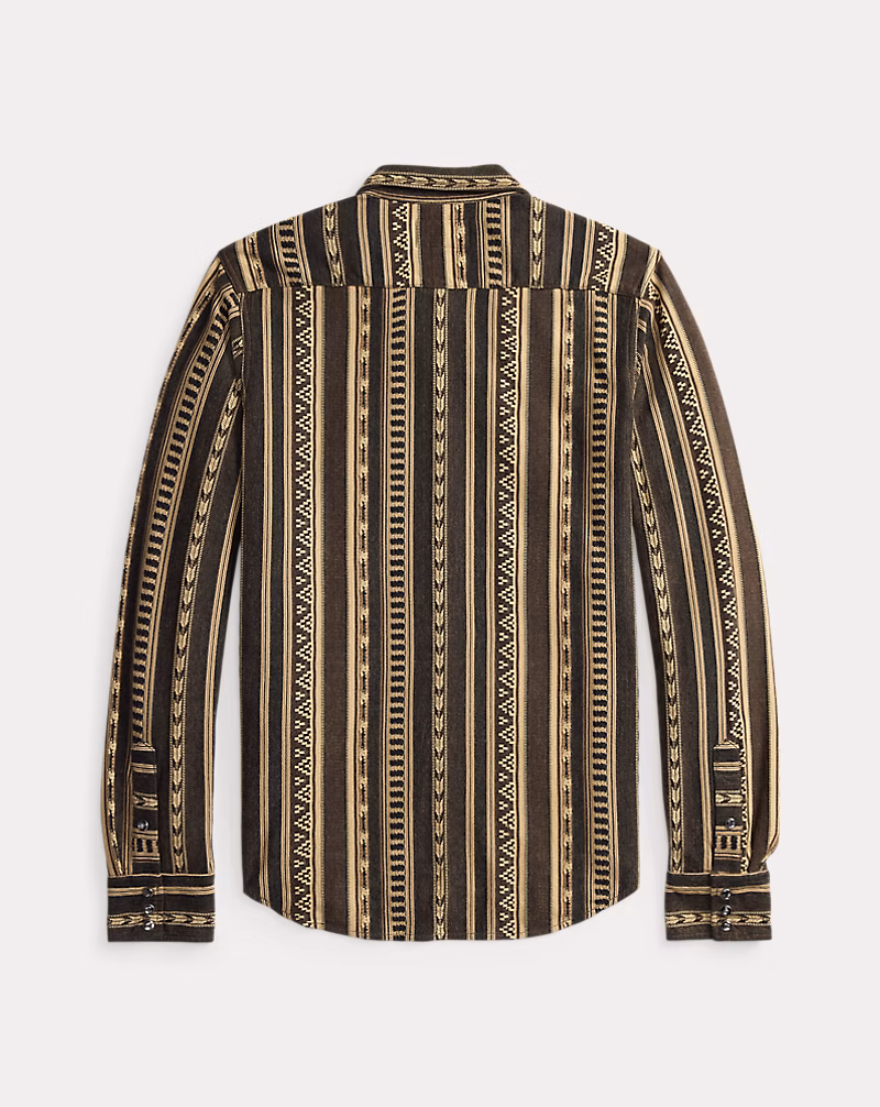 スリム フィット ジャカードニット ウエスタン シャツ