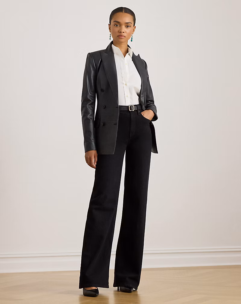 ハイライズ ワイドレッグ ジーンズ