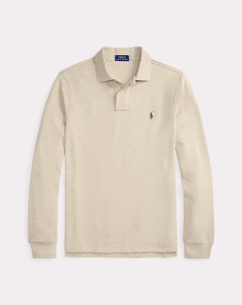 カスタム スリム フィット メッシュ ポロシャツ