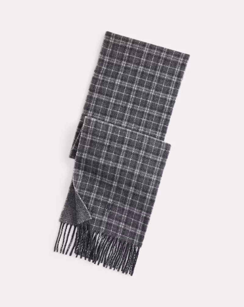 リバーシブル ウールブレンド マフラー