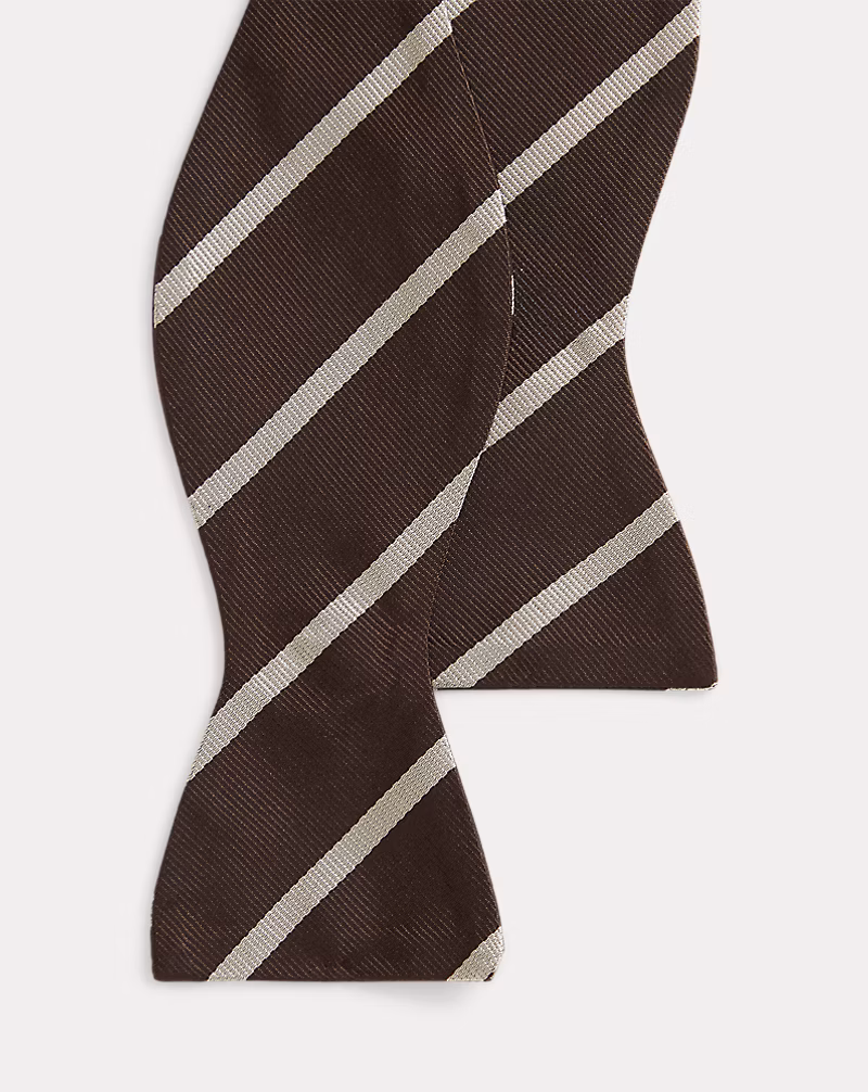 ストライプド シルク ボウ タイ