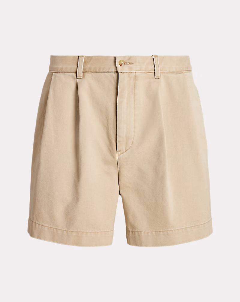 5インチ コーマック リラックスド フィット プリーテッド ショートパンツ