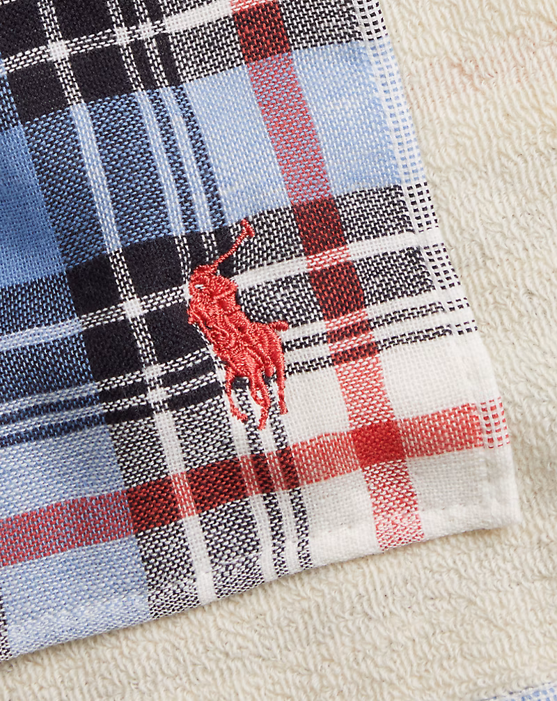 チェック コットン ハンド タオル